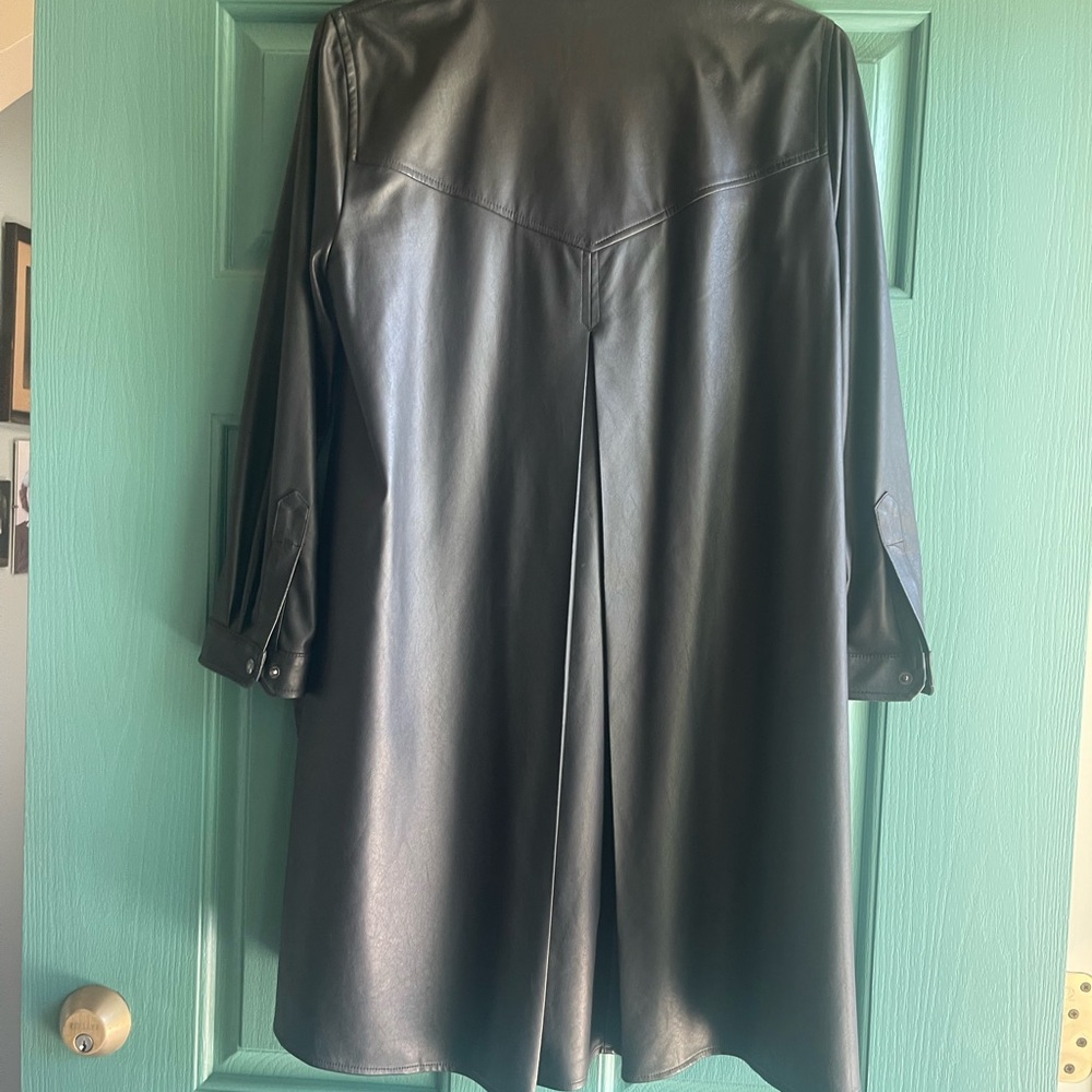 BCBG Women’s Black Leather Soft Swing Dress/ tunic.. and it has pockets!!!!